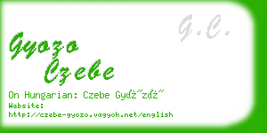 gyozo czebe business card